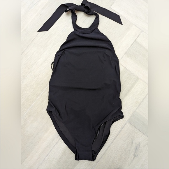 Zimmermann Halter One Piece Swimsuit in Noir - Picture 6 of 16